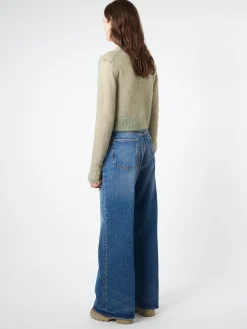 Clearance - Mohair Blend Jumper in Sage Green Women Tops & Blouses | Knitwear