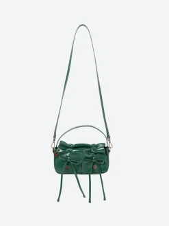 Outlet - Multipocket Micro Bag in Dark Green Women Bags | Belts