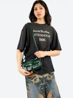 Outlet - Multipocket Micro Bag in Dark Green Women Bags | Belts