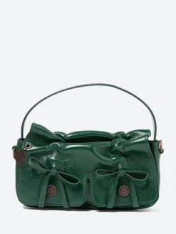 Outlet - Multipocket Micro Bag in Dark Green Women Bags | Belts