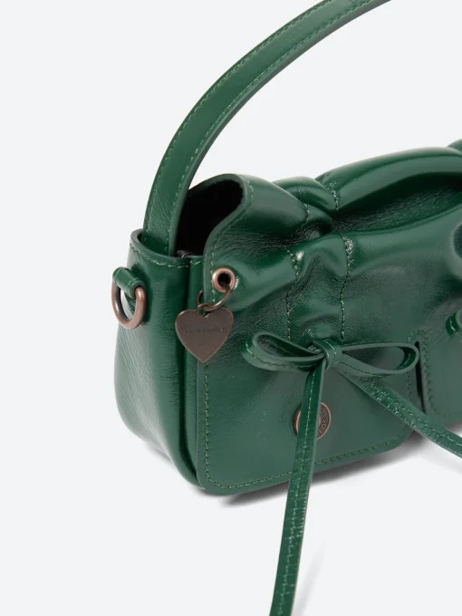 Outlet - Multipocket Micro Bag in Dark Green Women Bags | Belts