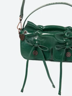 Outlet - Multipocket Micro Bag in Dark Green Women Bags | Belts