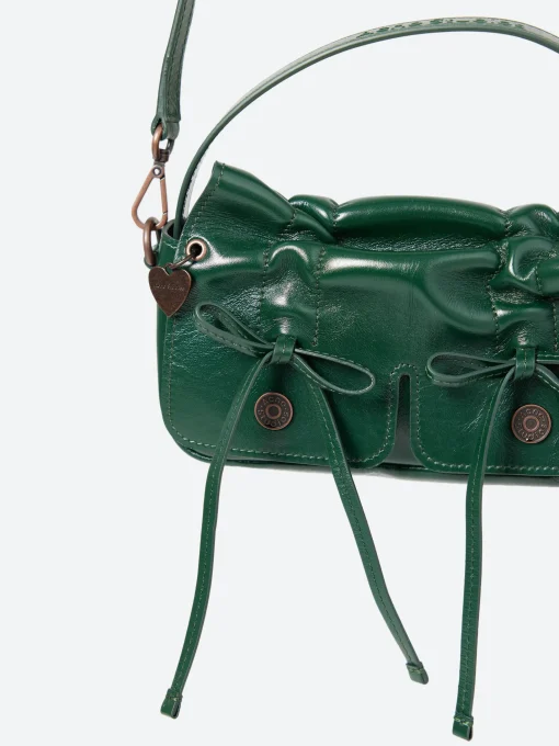 Outlet - Multipocket Micro Bag in Dark Green Women Bags | Belts