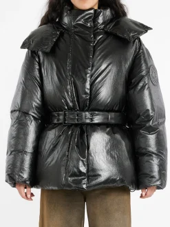 Online - Oksa Shiny Coated Puffer Jacket in Women Outerwear