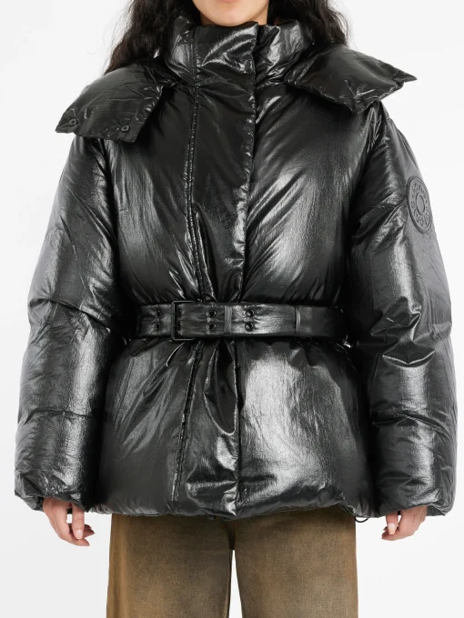 Online - Oksa Shiny Coated Puffer Jacket in Women Outerwear