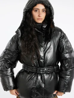 Online - Oksa Shiny Coated Puffer Jacket in Women Outerwear