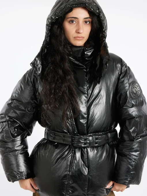 Online - Oksa Shiny Coated Puffer Jacket in Women Outerwear