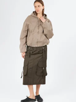 Fashion - Olido Heavy Twill Hoodie in Charcoal Grey Women Outerwear