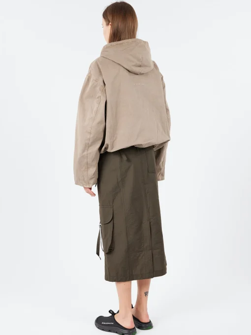 Fashion - Olido Heavy Twill Hoodie in Charcoal Grey Women Outerwear