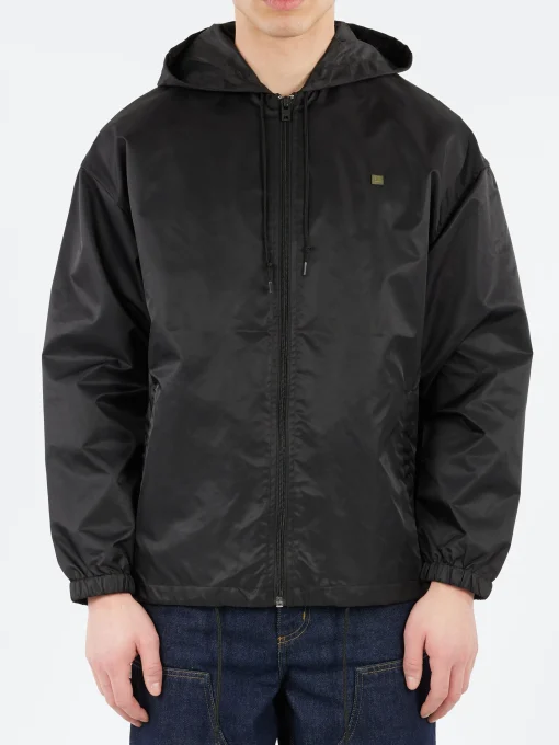 Sale - Ovitta Nylon Solid Jacket in Black Women Outerwear | Outerwear