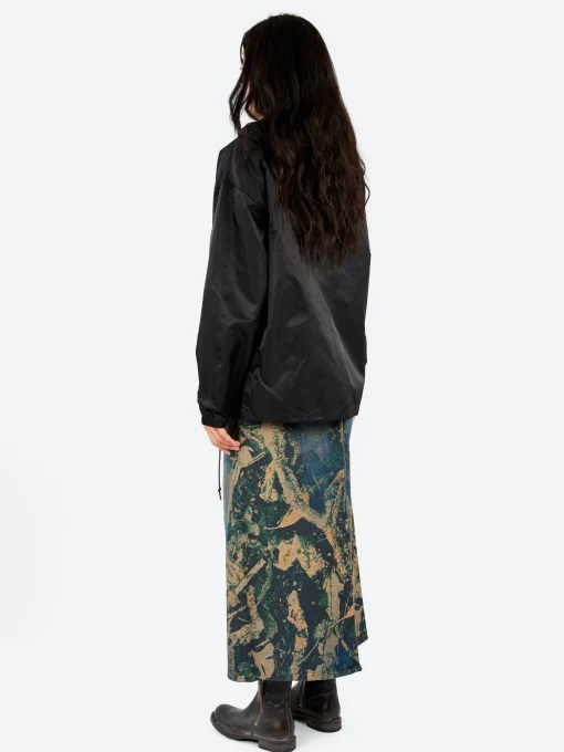 Sale - Ovitta Nylon Solid Jacket in Black Women Outerwear | Outerwear