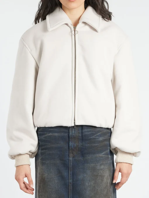 Outlet - Owella Wool Felt Bomber in Faded Grey Women Outerwear