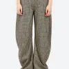 Online - Pevaya Steward Plaid Summer Tailored Trousers in Multi Brown Women Pants