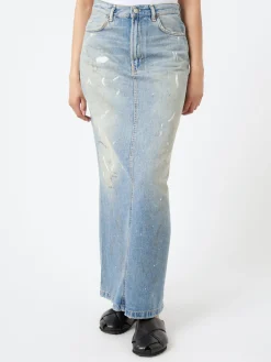 Fashion - Philo Trafalgar Denim Skirt in Light Blue Women Skirts