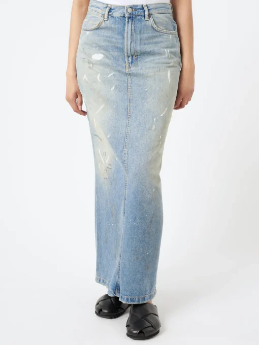 Fashion - Philo Trafalgar Denim Skirt in Light Blue Women Skirts