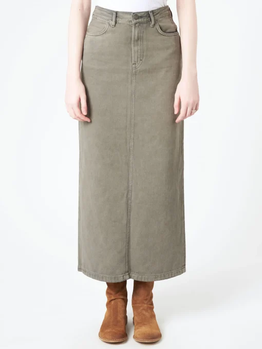 Hot - Philon Saxon Denim Skirt in Anthracite Grey Women Skirts | Denim