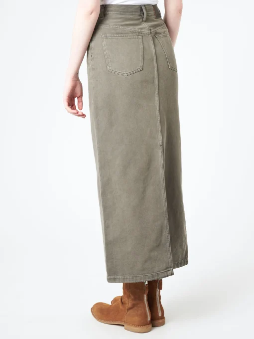 Hot - Philon Saxon Denim Skirt in Anthracite Grey Women Skirts | Denim