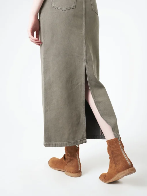 Hot - Philon Saxon Denim Skirt in Anthracite Grey Women Skirts | Denim