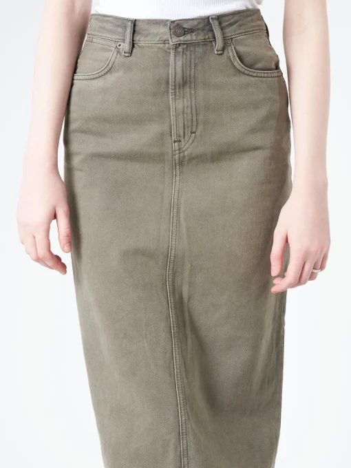 Hot - Philon Saxon Denim Skirt in Anthracite Grey Women Skirts | Denim