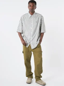 Online - Sandrok Stripe Button-Up Shirt in Black and White Button-Ups
