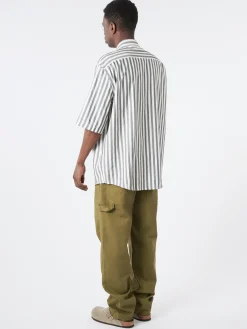 Online - Sandrok Stripe Button-Up Shirt in Black and White Button-Ups