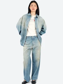 Outlet - Seta U Trafalgar Denim Button-Up Shirt in Light Blue Women Tops & Blouses | Button-Ups