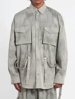 Best - Siguel Cotton Twill Shirt in Mid Grey Button-Ups