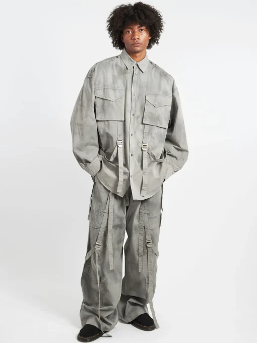 Best - Siguel Cotton Twill Shirt in Mid Grey Button-Ups