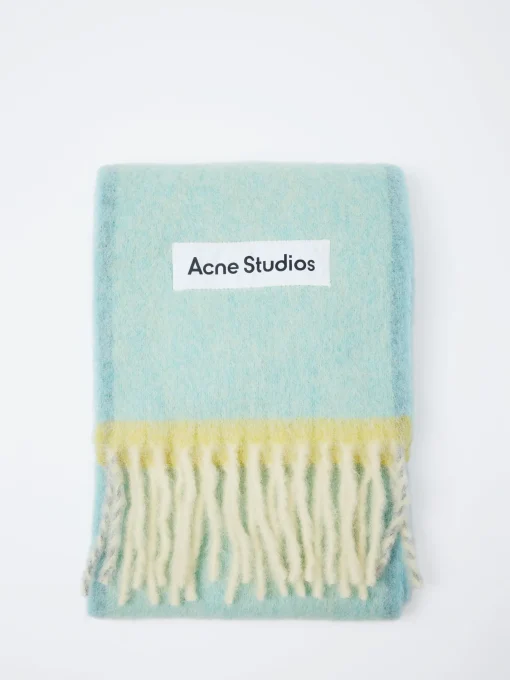 Clearance - Vally Wool Mohair Scarf in Light Blue Women Scarves | Scarves