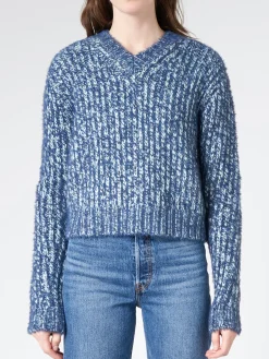 Online - Wool Blend Jumper in Aqua Blue/Multi Women Tops & Blouses | Knitwear
