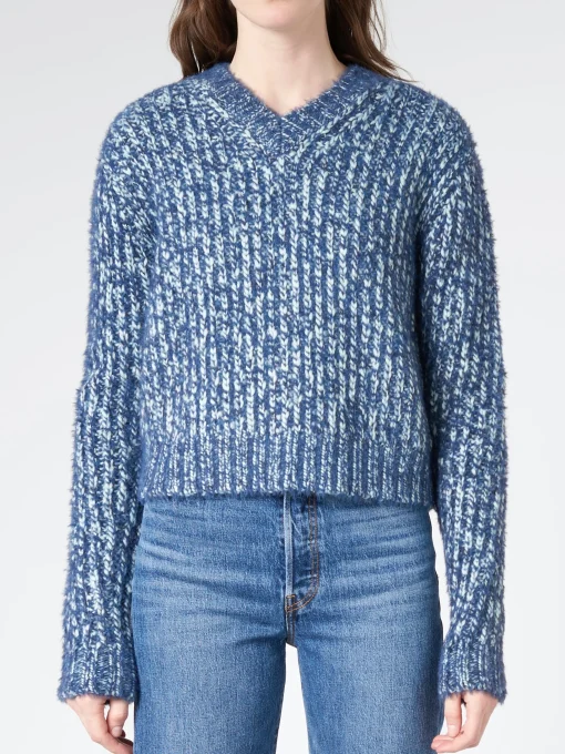 Online - Wool Blend Jumper in Aqua Blue/Multi Women Tops & Blouses | Knitwear