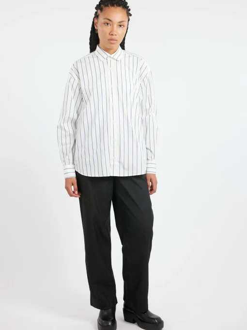 Clearance - Sartori Shirt in Blue Stripe Women Tops & Blouses | Button-Ups