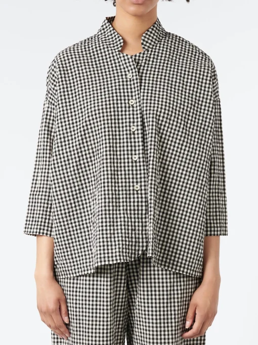 Online - 24130 Shirt in Small Check Women Tops & Blouses | Button-Ups