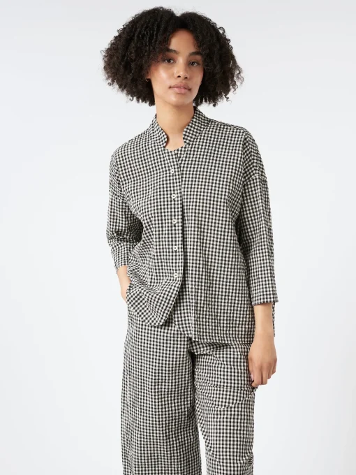 Online - 24130 Shirt in Small Check Women Tops & Blouses | Button-Ups