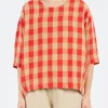 Online - Big Gingham Blouse in Var 1 Women Tops & Blouses