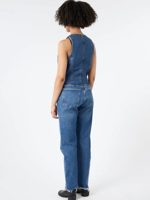 Fashion - Halter Vest in (Indigo) Women Tops & Blouses
