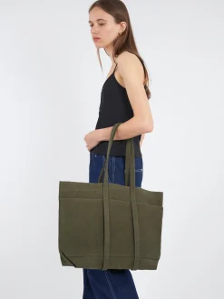 Hot - Medium Washed Canvas Tote in Women Bags | Belts