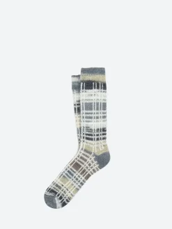 Fashion - Charlotte Socks in Grey Multi Check Women Socks & Hosiery | Belts