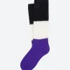 Hot - Gwynn Socks in Purple Colourblock Women Socks & Hosiery | Belts