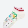 Online - Lihue Short Sock in Milk and Pink Women Socks & Hosiery | Belts
