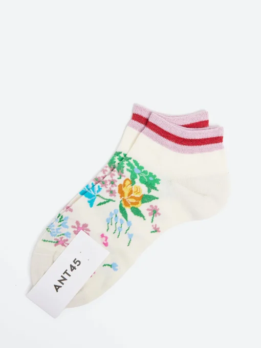 Online - Lihue Short Sock in Milk and Pink Women Socks & Hosiery | Belts
