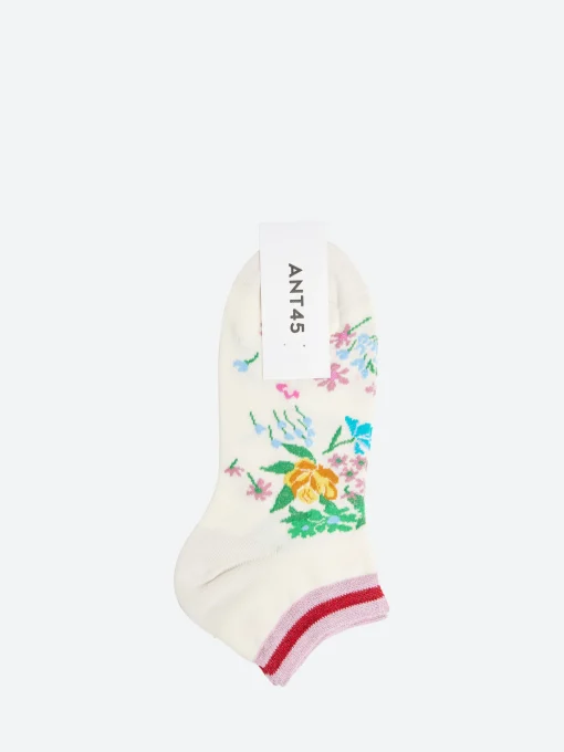 Online - Lihue Short Sock in Milk and Pink Women Socks & Hosiery | Belts