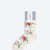 Clearance - Waime Socks in Milk and Blue Women Socks & Hosiery | Belts