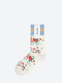Clearance - Waime Socks in Milk and Blue Women Socks & Hosiery | Belts