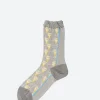 Fashion - Custus Flowers Crew Sock in Women Socks & Hosiery | Belts