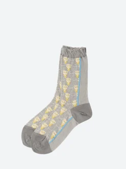 Fashion - Custus Flowers Crew Sock in Women Socks & Hosiery | Belts
