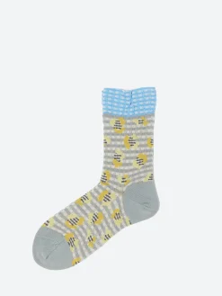 Online - Jungle Check Socks in Light Grey Women Socks & Hosiery | Belts