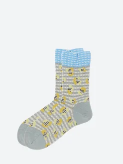 Online - Jungle Check Socks in Light Grey Women Socks & Hosiery | Belts