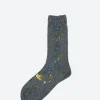 Sale - Peace Bird Crew Socks in Mix Grey Women Socks & Hosiery | Belts