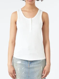 Clearance - Amber Tank Top in Ecru Women Tops & Blouses